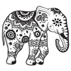 Henna Elephant Cliparts - Cliparts Zone