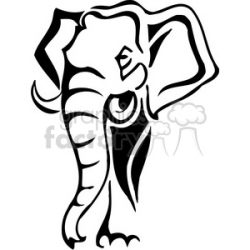 wild elephant 072 clipart. Royalty-free clipart # 385462