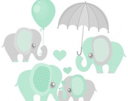 Baby Elephant Decor Clipart / Printable Elephant Baby Shower ...