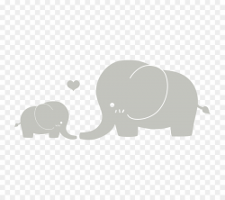 Free Mom And Baby Elephant Silhouette, Download Free Clip ...