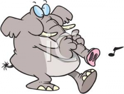 Royalty Free Clipart Image: An Elephant Playing Music From ...