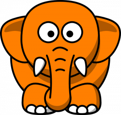Orange Elephant Clip Art at Clker.com - vector clip art online ...