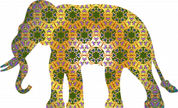 Psychedelic Pattern Elephant Icons PNG - Free PNG and Icons Downloads