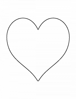 7 inch heart pattern. Use the printable outline for crafts, creating ...
