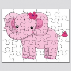 Pink Elephant Puzzles - CafePress