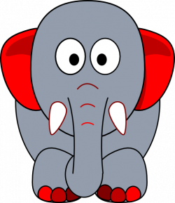 Grey Elephant With Red Accents Clip Art at Clker.com - vector clip ...