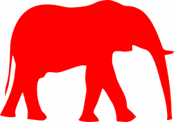 Elephant Red Clip Art at Clker.com - vector clip art online ...