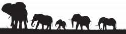 Elephants Silhouette PNG Clip Art Image | Gallery Yopriceville ...