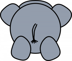 Elephant Rear Clip Art at Clker.com - vector clip art online ...