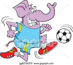 Vector Stock - Soccer elephant. Clipart Illustration ...