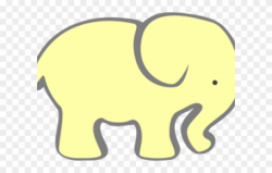 Larger Clipart Gray Yellow Elephant - Clip Art - Png ...