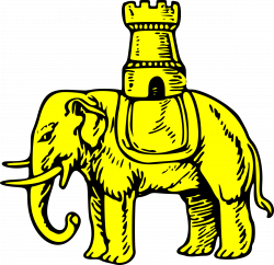 Clipart - elephant and castle