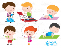 Gym clipart - exercise clipart - health clipart - 16078 from ...