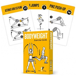 Exercise Cards BODYWEIGHT - Home Gym Workout Personal Trainer Fitness  Program Tones Core Ab Legs Glutes Chest Biceps Total Upper Body Workouts ...