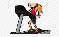 Exercise Bench Clipart Daily Exercise - Woman Treadmill ...