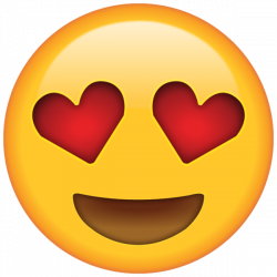 Show someone a little love with this heart eyed emoji. They're sure ...