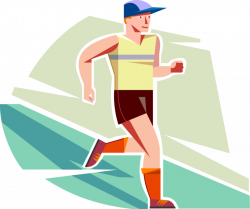 Teenager Jogs for Exercise Workout - Vector Image