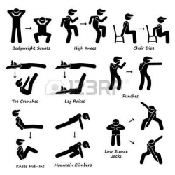 Stock Vector | P.E. | Workout, Exercise, Fitness
