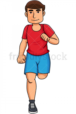 Young Man Jogging For Exercise | Working Out Clipart in 2019 ...