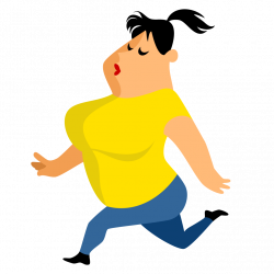 Running Illustration - Yellow obese people lose weight jogging 1010 ...