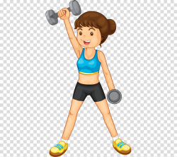 Fitness Cartoon clipart - Exercise, Illustration, Cartoon ...