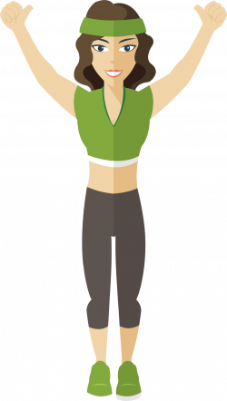 Clipart - Flat Shaded Fitness Woman