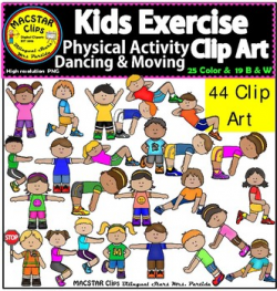 Kids Exercise Physical Activity Dancing & Moving Clip Art