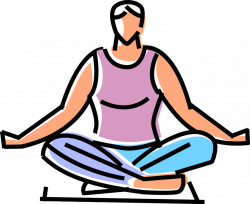 Meditation and Yoga Exercise - Vector Image