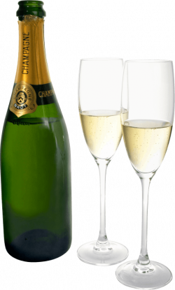 Champagne Two Glasses Bottle png - Free PNG Images | TOPpng