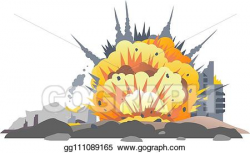EPS Illustration - Bomb explosion on ground. Vector Clipart ...