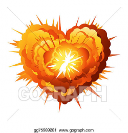 Drawing - Big cartoon heart explosion. Clipart Drawing ...