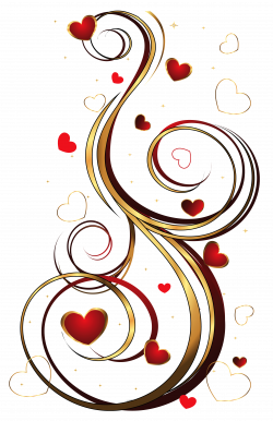 Transparent Red and Gold Hearts Ornament PNG Picture | Gallery ...
