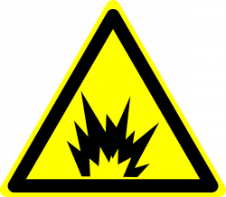 Clipart - Hazard Warning Sign: Explosion