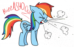 Rainbow Dash Explosion Sneeze by PSFForum on DeviantArt