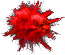 red explosion powder - Sticker by lcarigi02