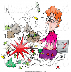 clip-art-of-an-explosion-shocking-a-female-science-teacher ...
