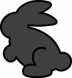 Dark Gray Bunny Clip Art at Clker.com - vector clip art online ...