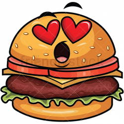 In Love Hamburger Emoji | pizza in 2019 | Emoji clipart ...