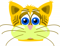 Clipart - Sad tiger cat