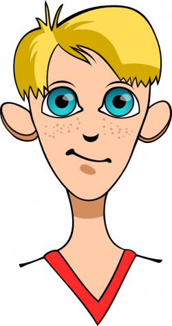 clipart boy with brown hair and blue eyes - Clipground