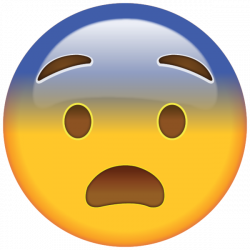 Fearful Face Emoji - Feeling a little frightened? This emoji is, too ...