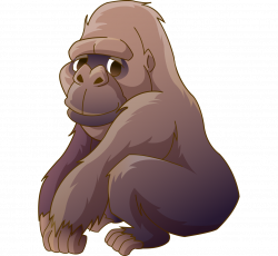 Ape Cartoon Orangutan Cross River gorilla Clip art - Hand-painted ...