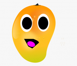 Clip Art Mango With Eyes , Transparent Cartoon, Free ...