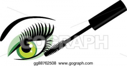 EPS Vector - Eye green mascara. Stock Clipart Illustration ...