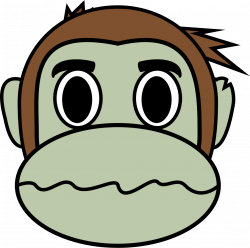 Clipart - Monkey Emoji - Zombie