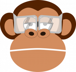 Clipart - eye protection monkey