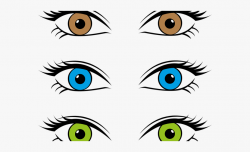 Brown Eyes Clipart Blue Green Eye - Ojos Dibujo A Color ...