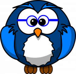 Blue Owl With Glasses Clip Art at Clker.com - vector clip art online ...