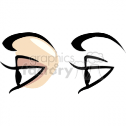 A Side View of and Eye and Brow clipart. Royalty-free clipart # 155737