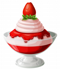 Strawberry Ice Cream Sundae Transparent Picture | Clip Art Drinks ...